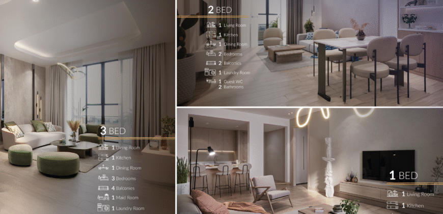 Off-Plan 1 BHK for Sale in Lusail – Fully Furnished | QAR 1.2M