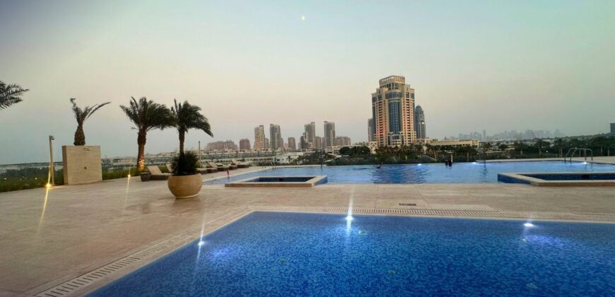 Luxury 2BHK + Maid’s Room in Lusail Marina | 145 SQM | Sea & City Views | QAR 12,500
